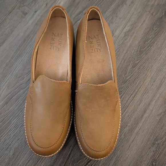 Naturalizer Brown Chunky Heel Loafers - Picture 4 of 5